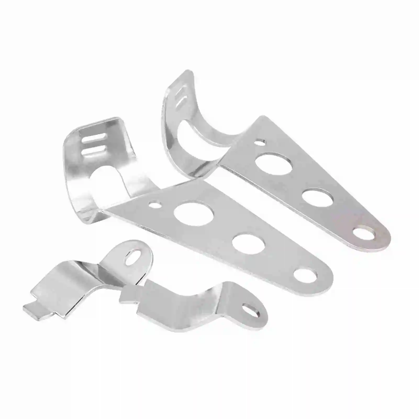 2pcs Motorcycle Headlight Mount Brackets Fork Racer 28mm-34mm Fit for Honda Kawasaki (Silver)