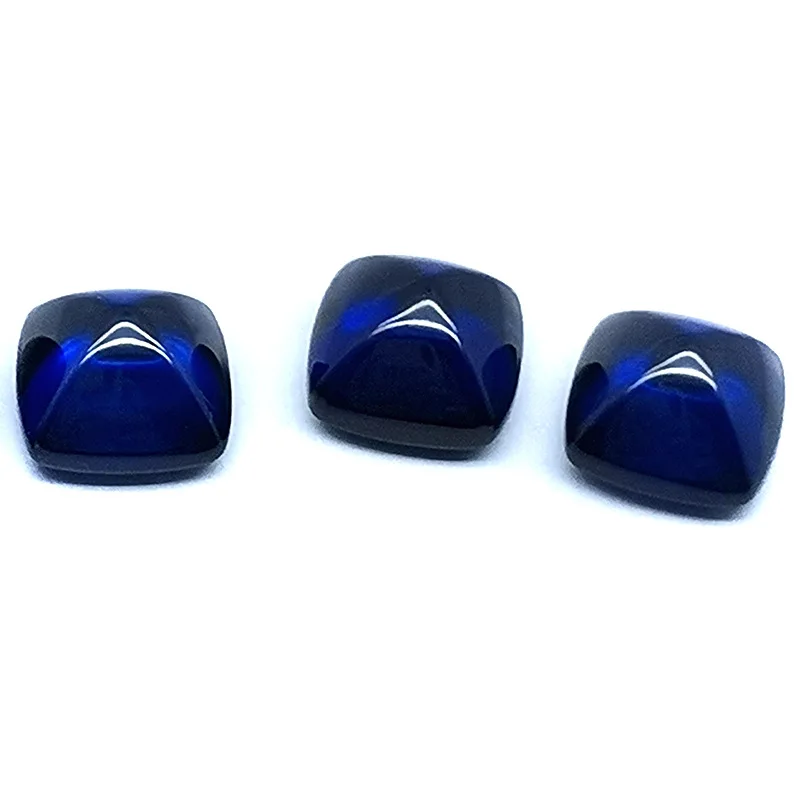 Natürlicher Rubin Saphir Smaragd quadratischer flacher Boden 10 × 10mm für Schmuck herstellung vvs lose Edelsteine – Detail 9