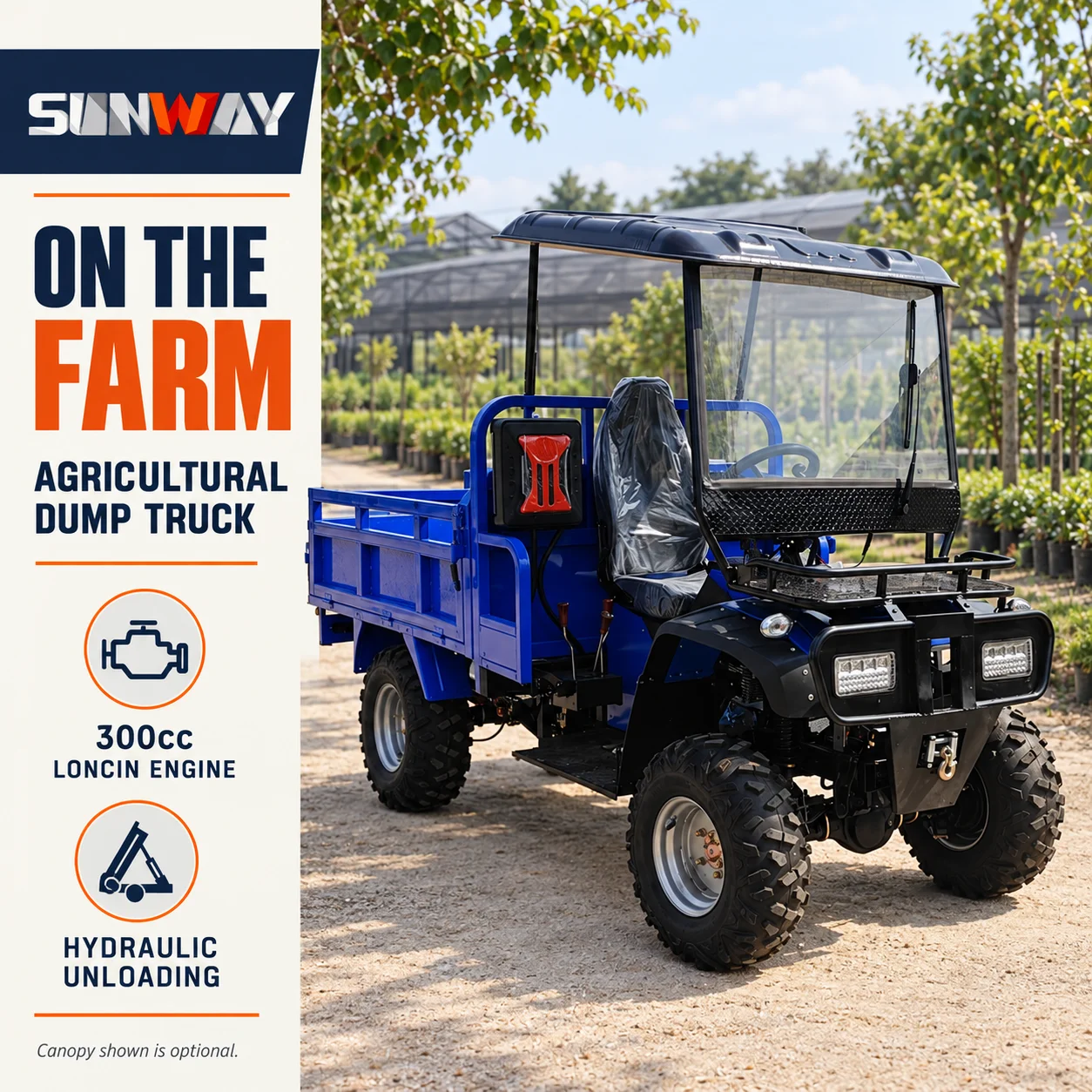 Agriculture Farming Working Model - Hydraulic Dump Truck with Loncin Four