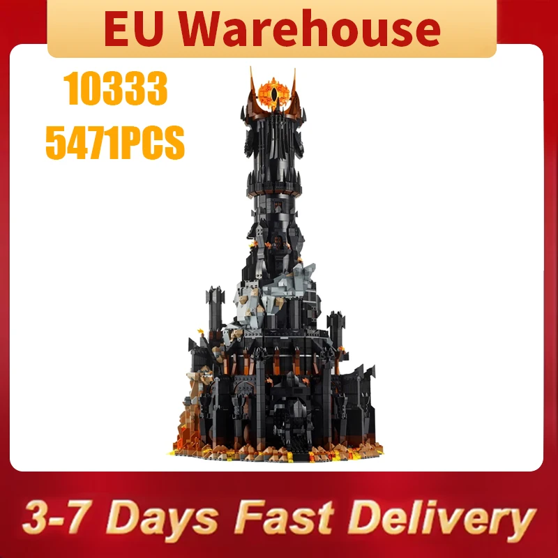 5471 Stück Black Tower Bausteine Set Erwachsene Große Bausteine Spielzeug für Geburtstag