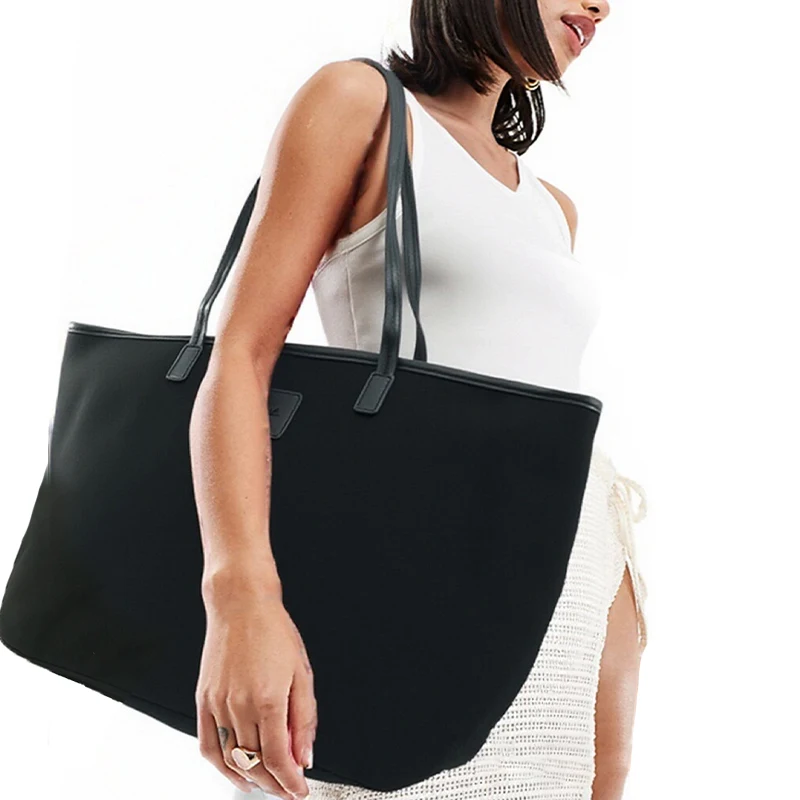 

Gorfia new classic simple canvas women's bag large capacity handbag black portable tote bag crossbody shoulder bag backpack