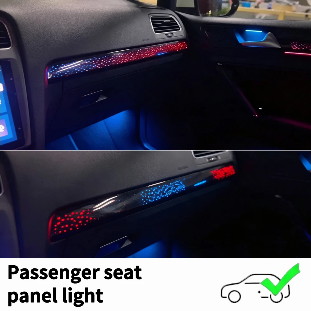 Ambient Light For VW Golf 7 MK7 MK7.5 2014-2020 Dynamic Starry Sky 5 Door Interior LED Atmosphere Lamp Door Panel Dashboard Leds