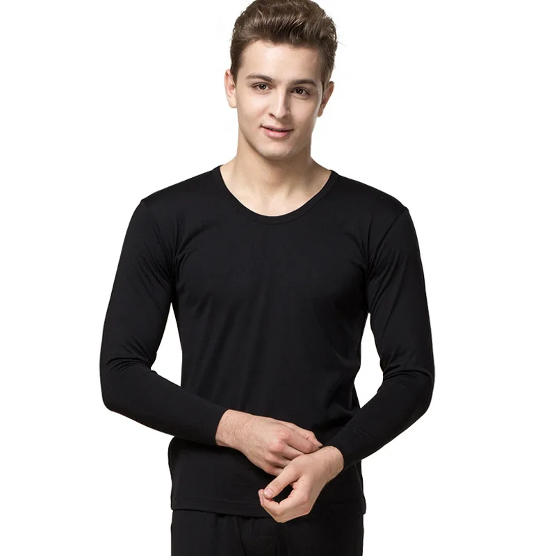 100 silk thermal sets underwear mens base layer long johns winter top warm set clothes men sexy slip clothing inner wear for man