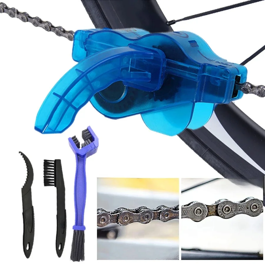 AliExpress NONE Bicycle Chain Clean Brush Cleaner Bicycle Chains Gear Grunge Brush Cleaner Bike Wash Tool Set Bicycle Repair Tools