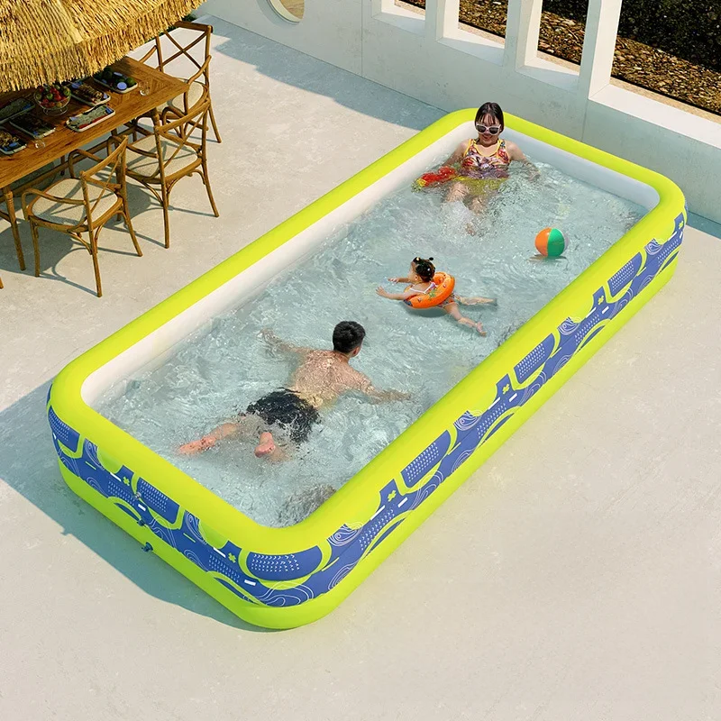 Piscine familiale gonflable pliante de 2.1m, pour la maison, bain d'été pour adultes et bébés, pataugeoire pour enfants, jeu de jardin, E27