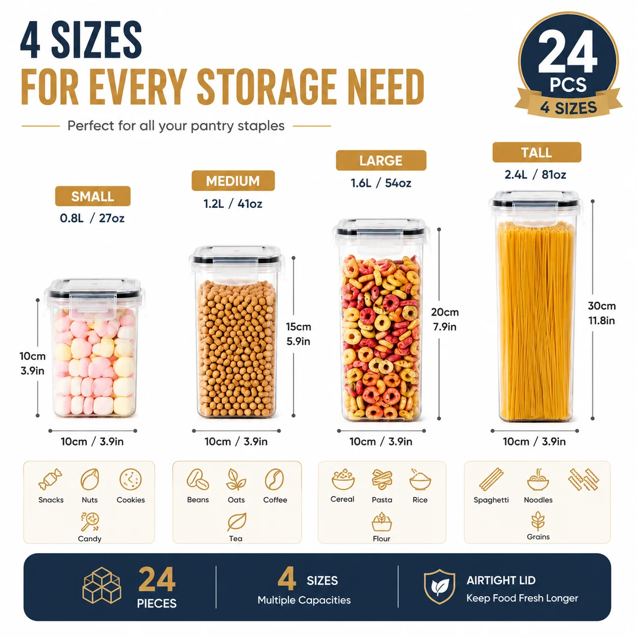 24PCS Food Storage Containers  - Food Storage Kitchen Container Set review and price
