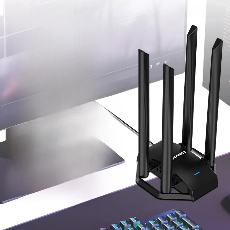 COMFAST 1300M Adaptador Wi Fi Banda Dupla Sem Fio 2.4G/ 5GHz 4 Antenna USB3.0 Wireless USB Placa Wifi Pra PC Kali Linux Adapter — zdjęcie produktu 7