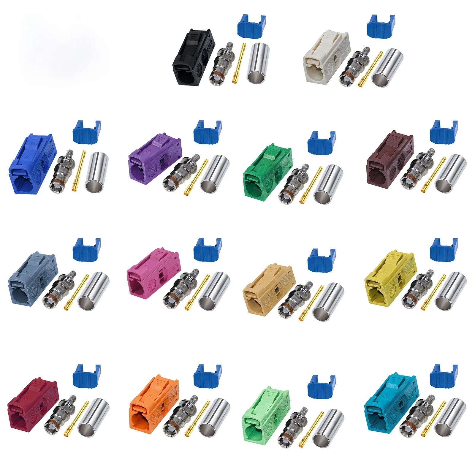 Fakra-Buchse, Crimp-Stecker, Autoradio, FM, GPS-Antenne, Fakra-Adapter für RG316 RG174, Pigtail-Kabel, A, B, C, D, E, F, G, H, I, Z
