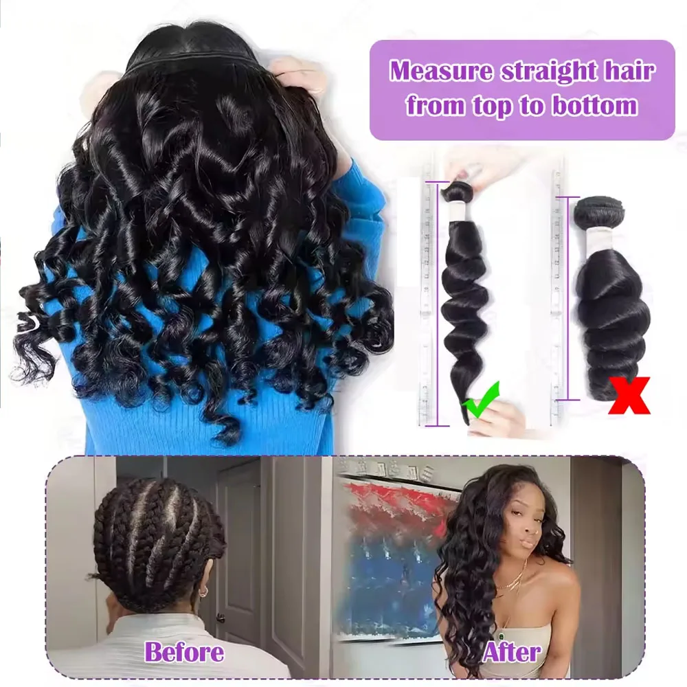 خصلات شعر بشري برازيلي مموج عميق ، بكر خام ، غير معالج ، وصلات شعر بشري ، 30 في ، 32 في ، 3 حزم ، 4 حزم