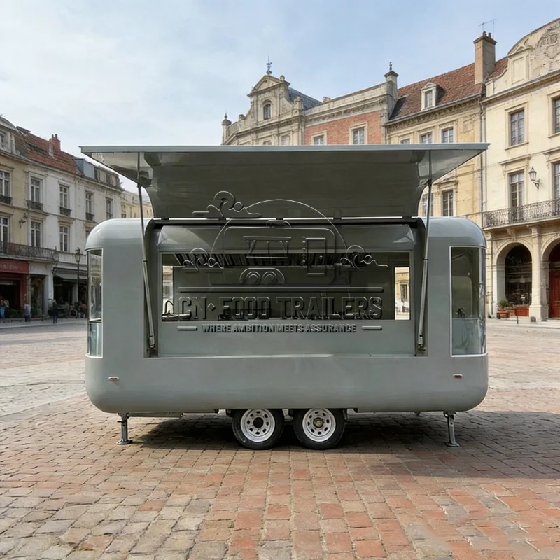 

Роскошный передвижной фуд-трейлер CN: полностью оборудованная мобильная кухня для пиццы, бургеров, картофеля фри, хот-догов, тако, мороженого и кофе