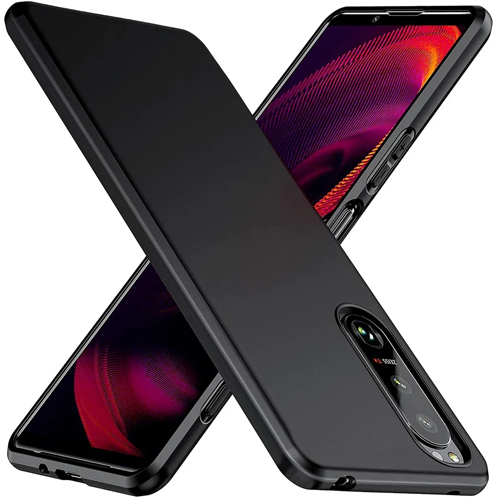 Czarne, miękkie, odporne na wstrząsy etui TPU do Sony Xperia 1 5 10 II III Pro-I IV V 2022 2023 — zdjęcie produktu 7