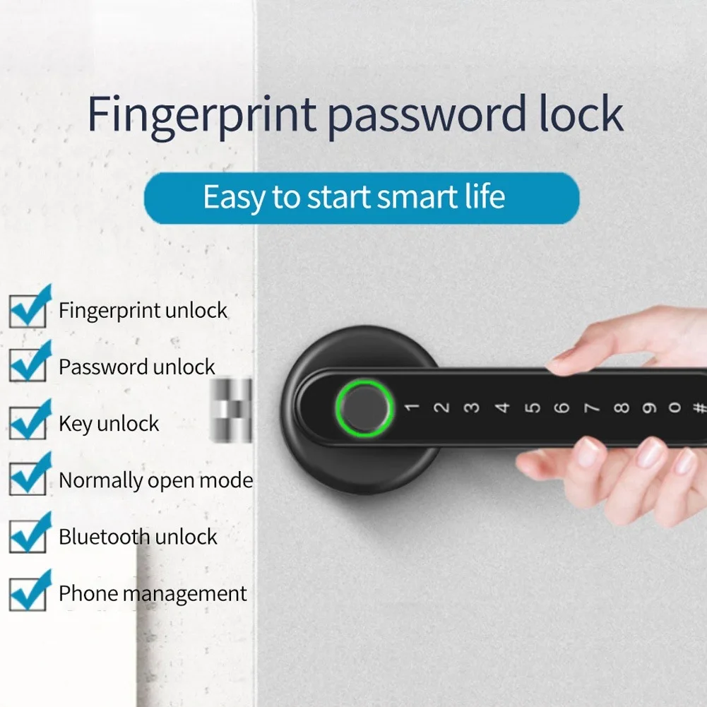 Anti-theft Smart Door Lock Electronic Fingerprint Password Digital Door Lock Comforhome Fingerprint Electric Biometric