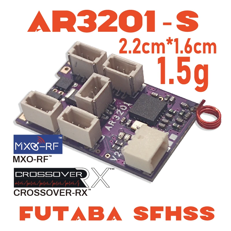 CROSSOVER-RX AR3201–S(FUTABA-SFHSS) Built-in 2 brushed ESCs/6CH MicroRX