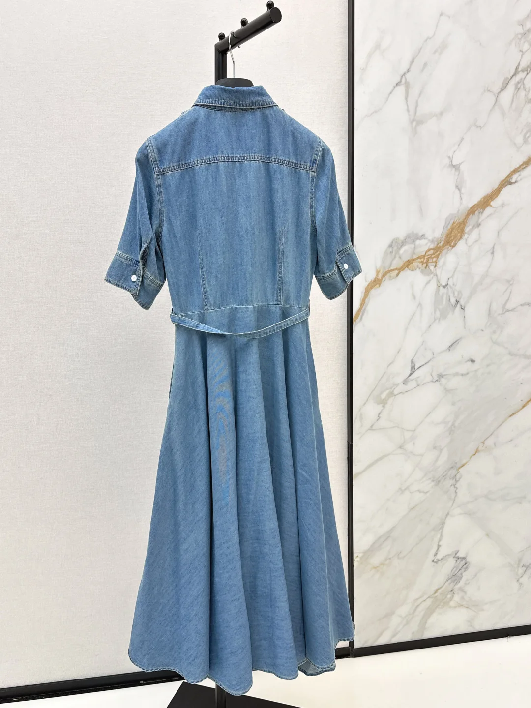 

2026 Summer New Style Women's Clothing - Washed Raw Denim Cotton Style Women's Comfortable and Simple Long Dress Set