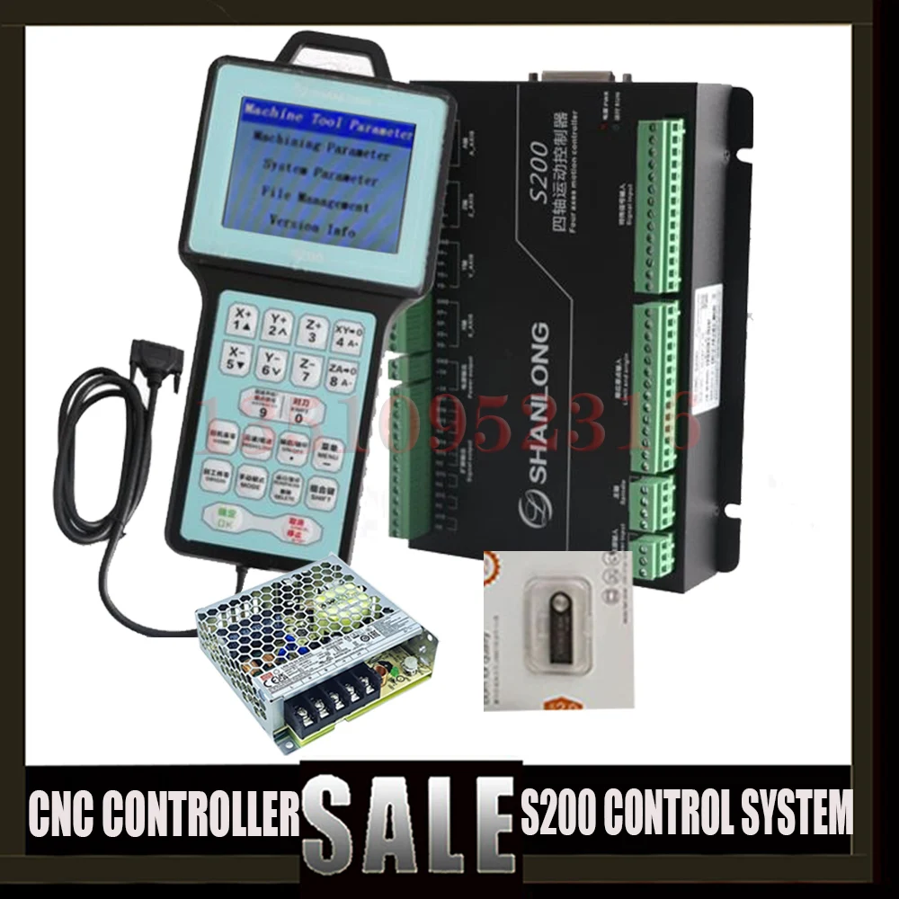 

The Latest Cnc 4-axis Handle Controller Shanlong S200 Control System Supports G Code +100w For Engraving And Milling Machine