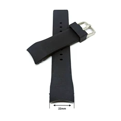 Mido M0264173705100 Ocean Star Captain - Fits with 22mm Black Rubber Silicone Curved End Replacement Watch Band Strap