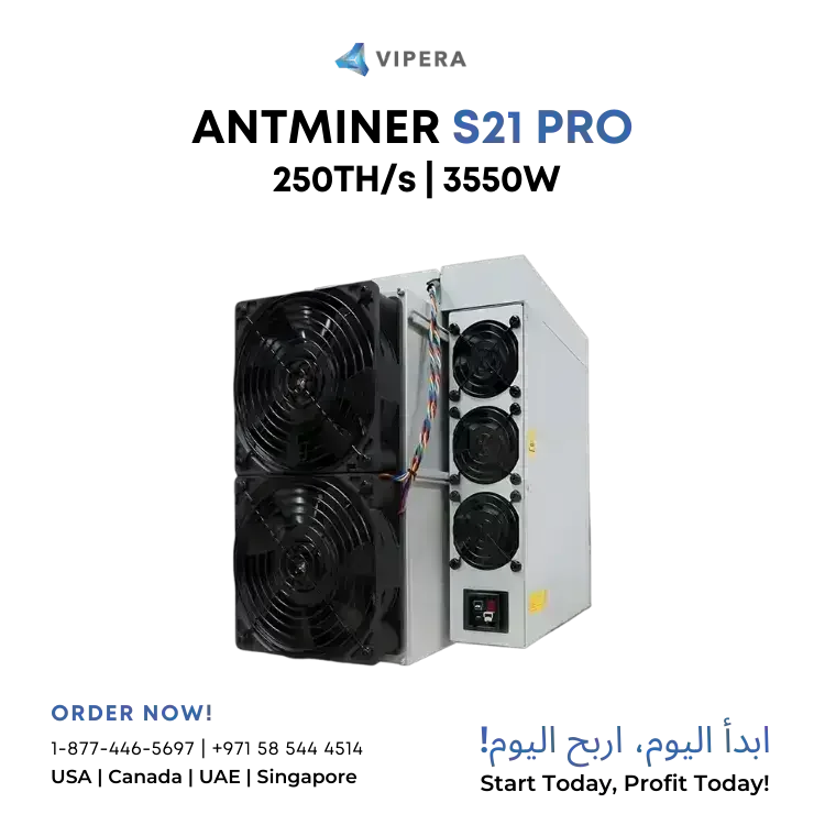 

A. FANTASTIC SALES BUY New Bitmain Antminer S21 PRO 234TH/S Bitcoin Miner with Power Supply
