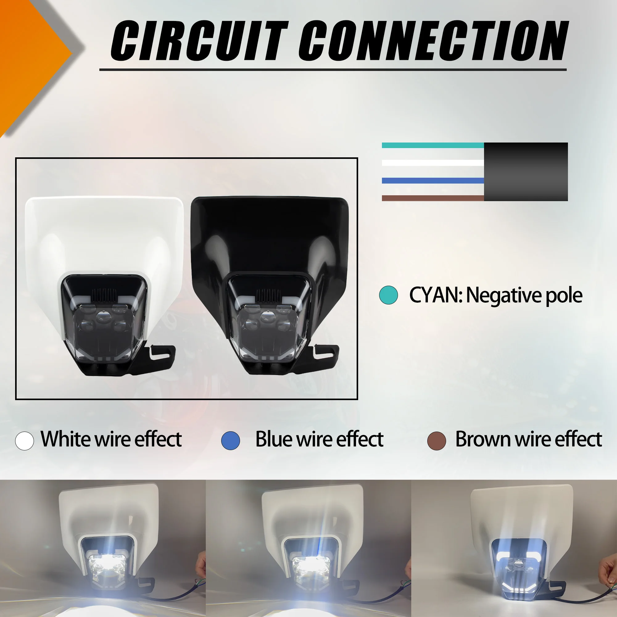 For Husqvarna TE FC FE TC 125 300i 250 300 450 701 Motorcycle Headlight LED Wick Fairing Accessories Enduro Dirt Bike Motocross - view 6