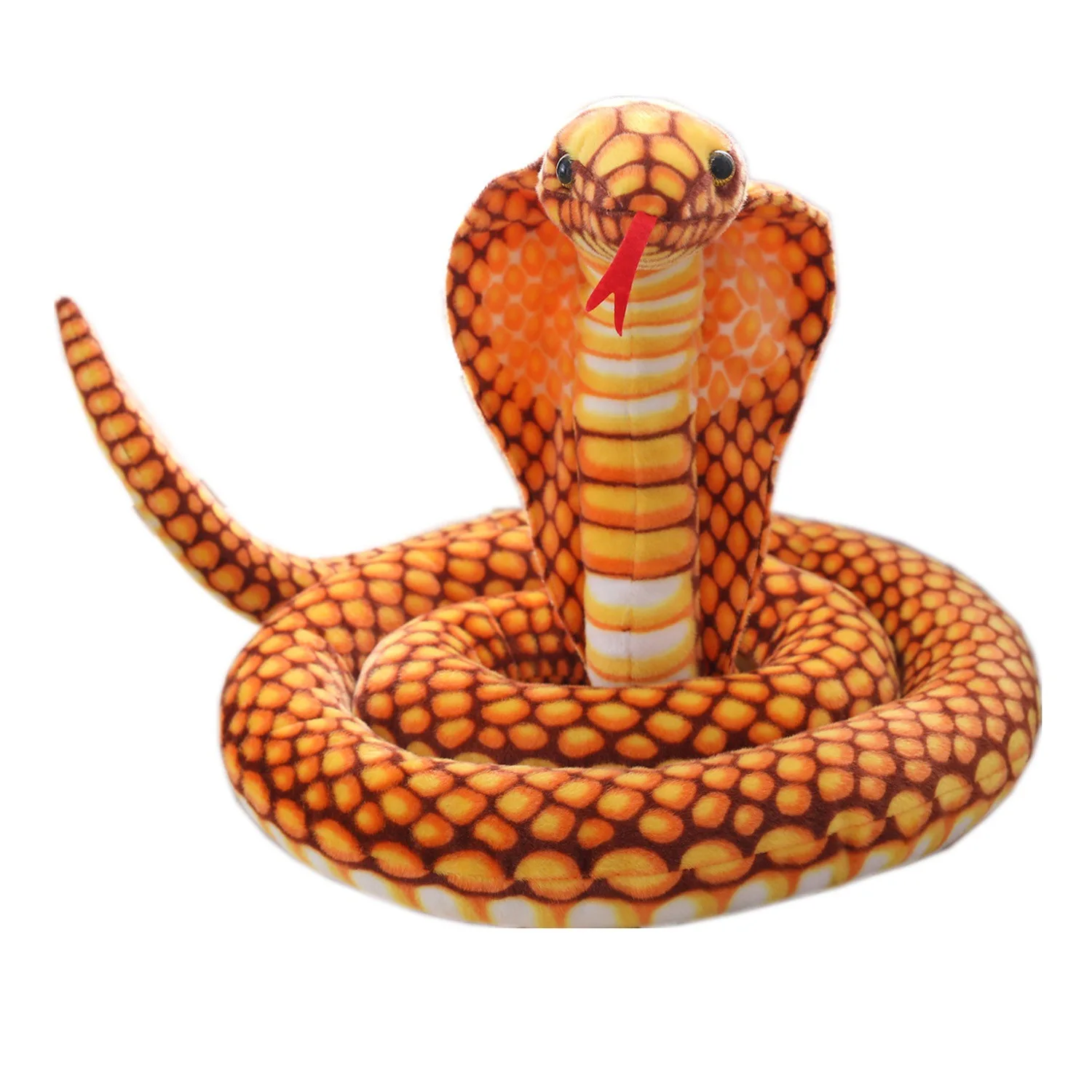 Simulated Snake Plush Toy Python Cobra Doll Rag Doll Coiled Snake Birthday Party Decoration Halloween Decoration Plush Toy