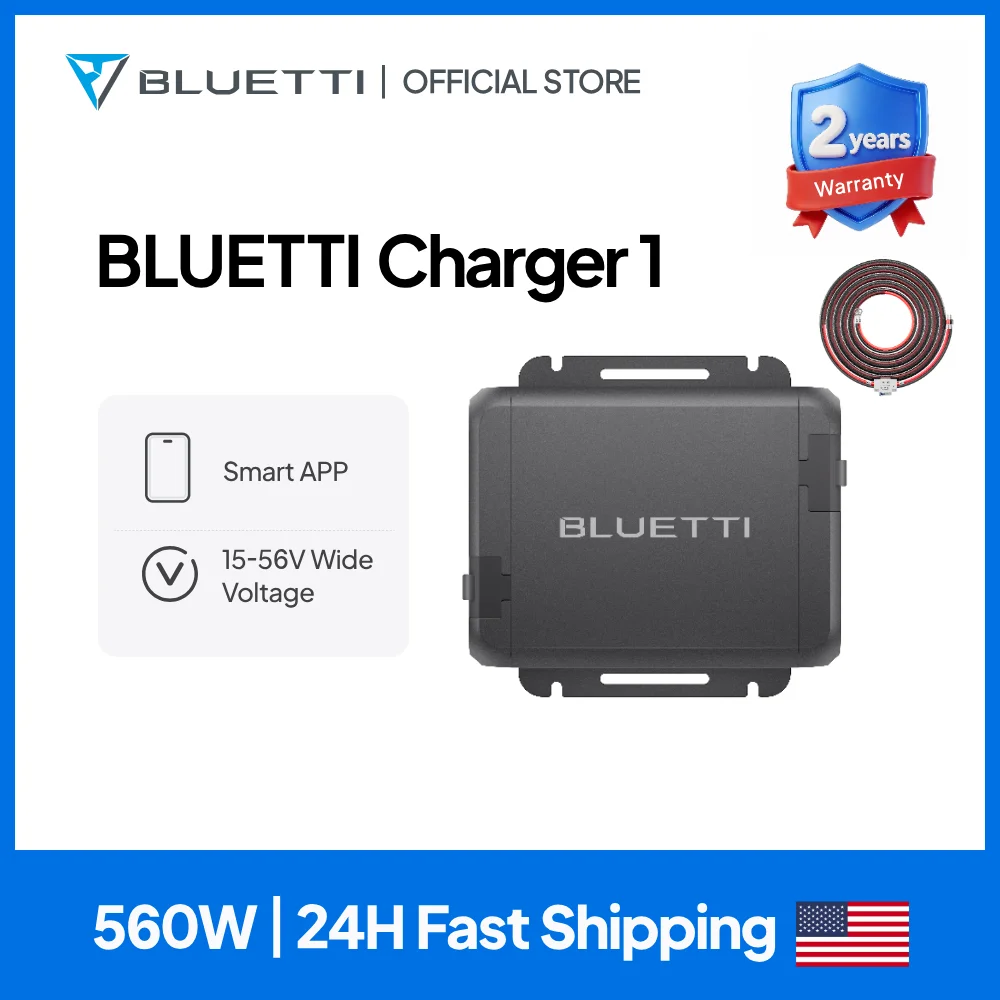 

【Совершенно новый】Зарядное устройство BLUETTI 1, 560 Вт, зарядное устройство для генератора, быстрая зарядка постоянного тока в постоянный ток для электростанций, 6 швыше, чем автомобильная прикуриватель