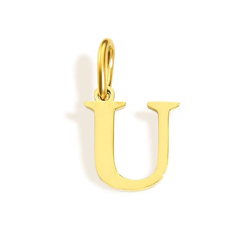 CARLIDANA Neuerscheinung Minimalistische Brautjungfern-Anhänger Edelstahl Initial-Buchstabe Runde Schlangenkette für Sie Anhänger-Halskette