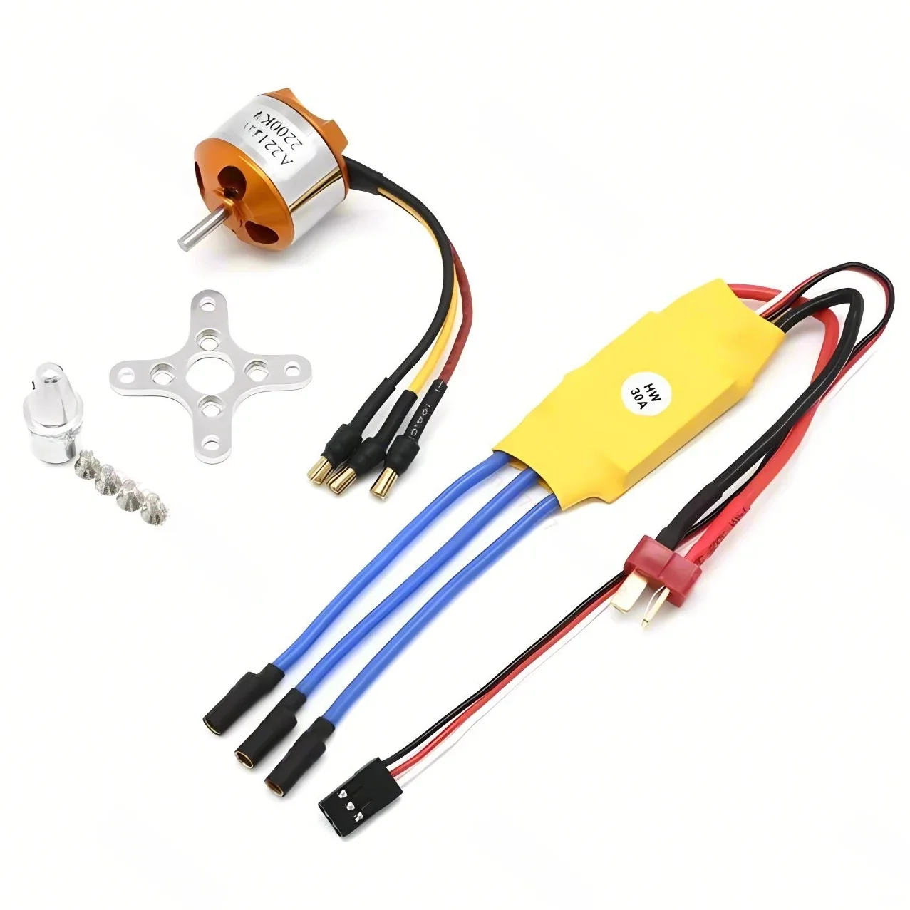 Moteur sans balais A2212 930KV 1000KV 1400KV 2200KV 30A ESC Combo pour quadrirotor F450 quadrirotor F550 RC Hexacopter 4 axes Copter