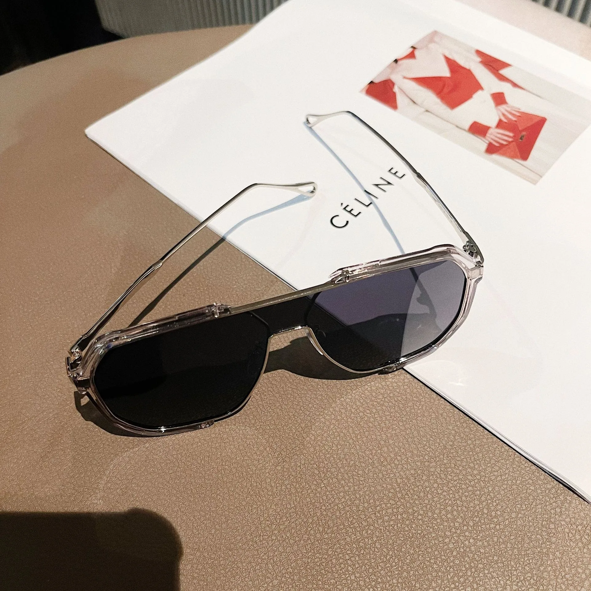 Übergroße Sonnenbrille Frauen Neue Einzigartige Einteilige Mode Sonnenbrillen für Männer UV400 Punk Gläser Trend Weibliche Brillen UV400 – Detail 17