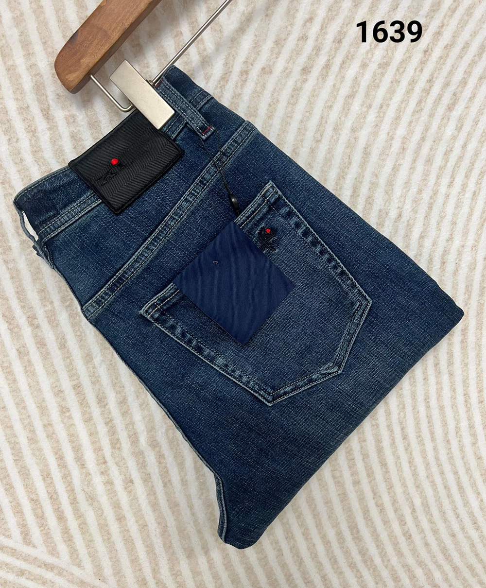 OECHSLI Jeans Katun Tebal Pria - Embroidery On Jeans ulasan dan harga