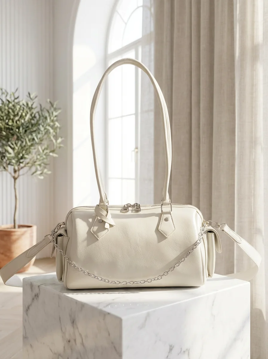 

2026 Fashion New pu Women's Bag 28X17X12CM Handbag with Shoulder Strap Without Box
