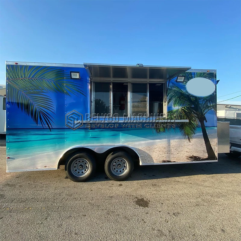 

Уличная тележка для еды из нержавеющей стали, печь для пиццы, деревянный прицеп для еды, грузовики для барбекю, курицы, мобильный прицеп для еды на продажу