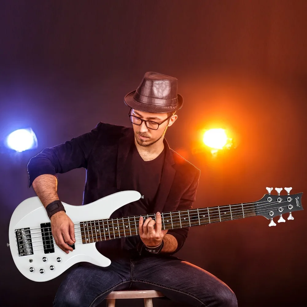 

Электробас-гитара GIB 44 дюйма, 6-струнная, из липы, для школьных оркестров, с чехлом