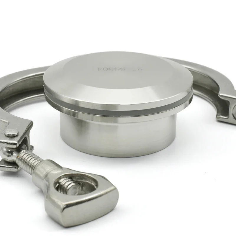 Capuchon sanitaire solide OD 25,4-119 mm adapté aux aciers inoxydables sanitaires de 0,5 à 4 pouces, triple clip sanitaire en acier inoxydable SS304 316L, couvercle aveugle TC