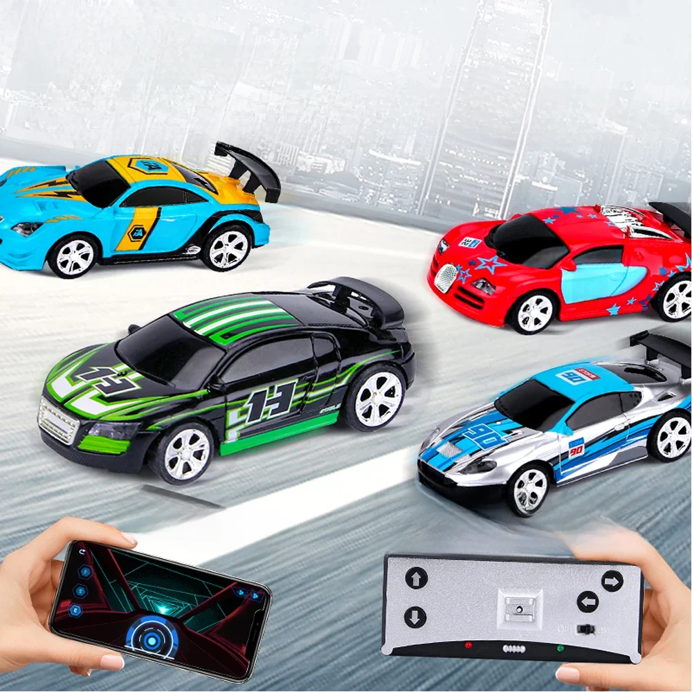 Voiture de course RC Mini 1/58 Can, véhicule télécommandé avec application, camions, dérive électrique, modèle radiocommandé, jouet pour enfant, cadeau pour garçons