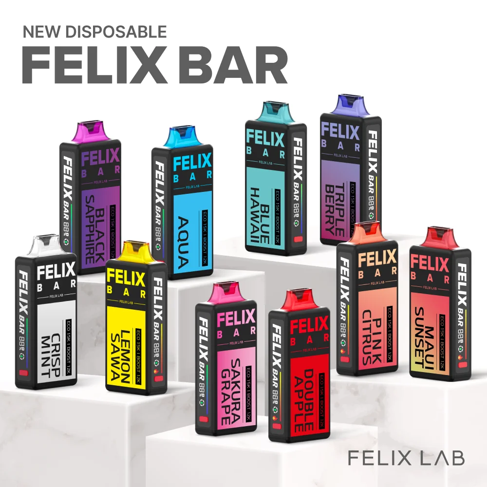 قلم Felixbar-Vape ، 18 ، سائل إلكتروني ، 10 نكهات بطارية قابلة لإعادة الشحن ، سيجارة إلكترونية