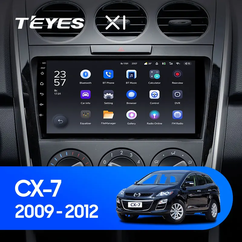 TEYES X1 For Mazda CX7 CX-7 CX 7 ER 2009 - 2012 Car Radio Multimedia Video Player Navigation GPS Android 10 No 2din 2 din dvd