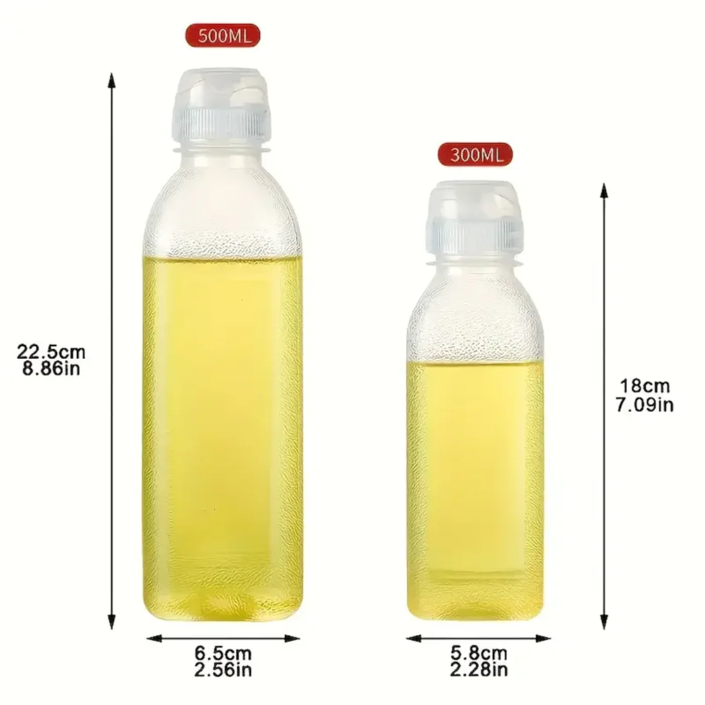 Oil Bottles 300/500 Ml, Vinegar Oil Bottle, Olive Oil Dispenser, Bottle Container, Easy Clean Squeeze Bottle