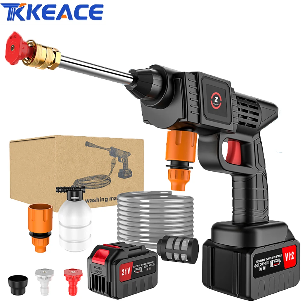 Pistolet de lavage haute pression sans fil 200W 50 bars, nettoyeur de voiture haute puissance, outil électrique pour batterie Makita 18V