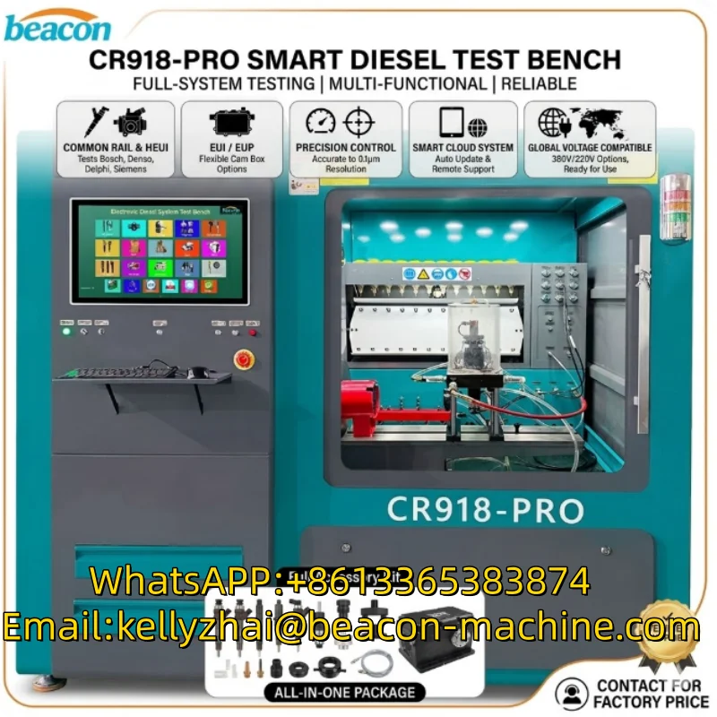 Diesel Fuel Test Machine CR918-PRO Diesel Common Rail Test Bench, HEUI/EUI/EUP Injector Pump Diagnostic Tool