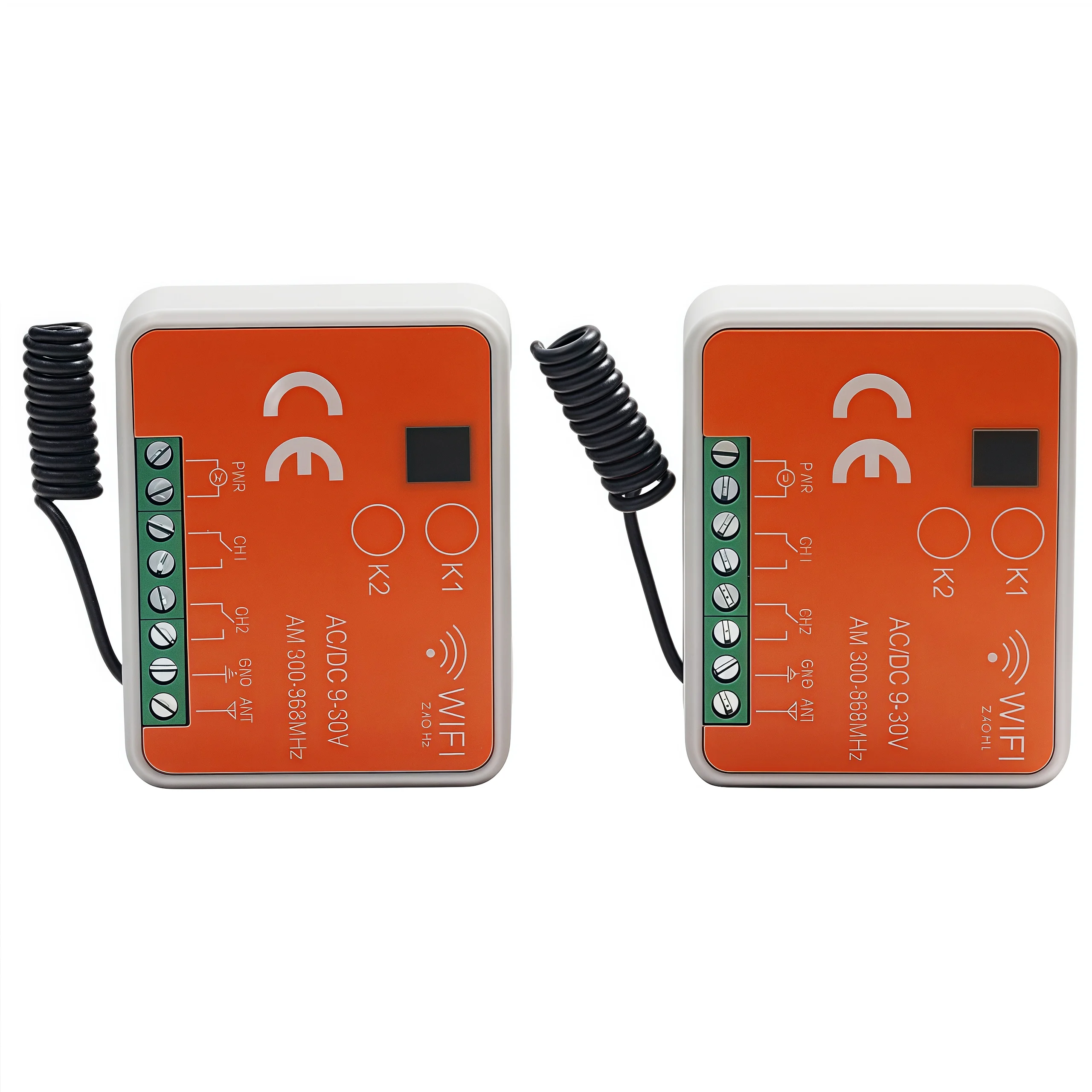 Factory Wholesale 2 CH WiFi Switch Model Tuya Receiver AC/DC 9-30V, Suitable for Garage Smart Home