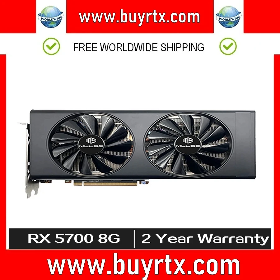 

USED RX 5700 8GB Placa De Video Graphics Card GPU GDDR6 256-bit 7nm Video Card Support Desktop CPU rx 5700