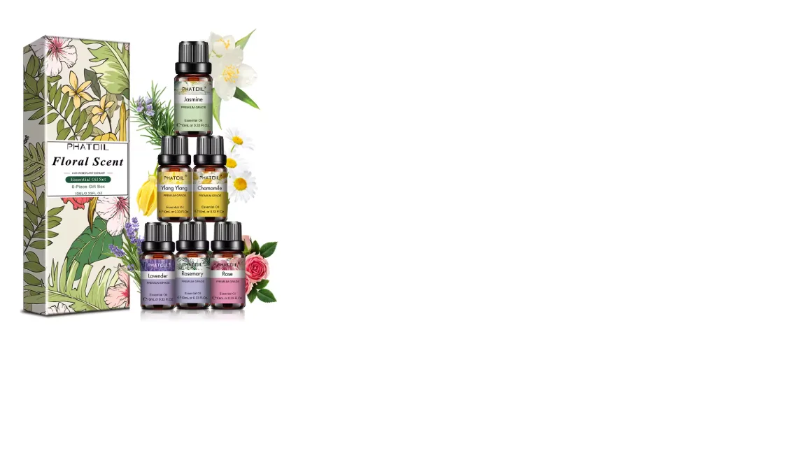 PHATOIL Essential Oils Set For Diffuser-10ml Lavender Eucalyptus Bergamot Vanilla Sandalwood Tea Tree Essential Oils 1/6/10pcs photo review