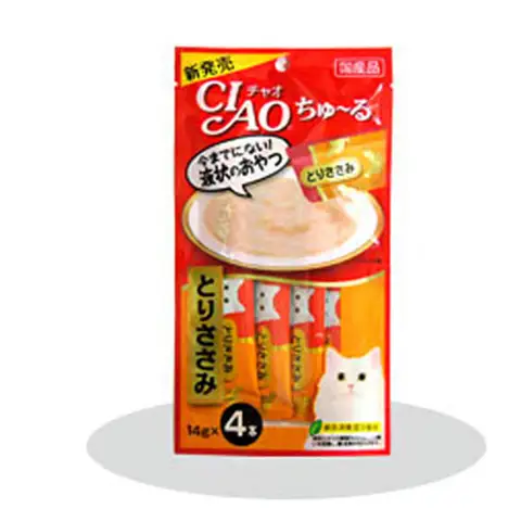 [SC-73]이나바 챠오 츄루(닭가슴살)14g*4p 5개,고양이츄르,고양이간식,캣간식,캣스틱