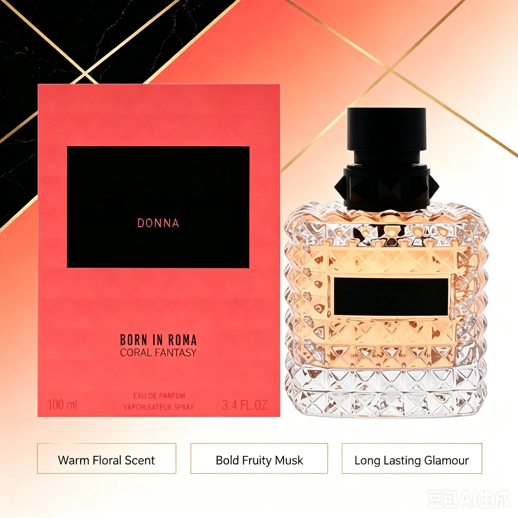 Perfume Her Fragrance - VA.LENTIN.O Donna Born in Roma Coral