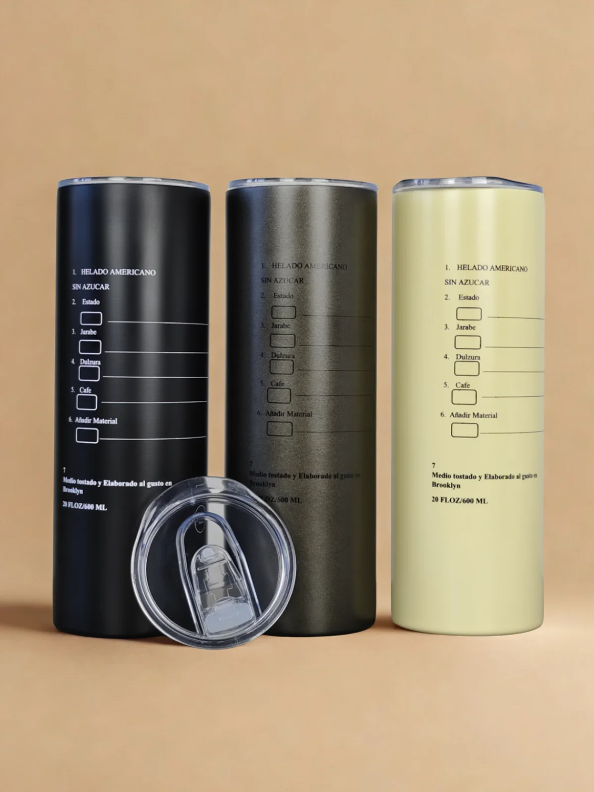 Termo de Acero Inoxidable, KTA-43, vaso térmico Ice Coffe, 600ml, para cualquier ocasión con excelente diseño, botella aislante.