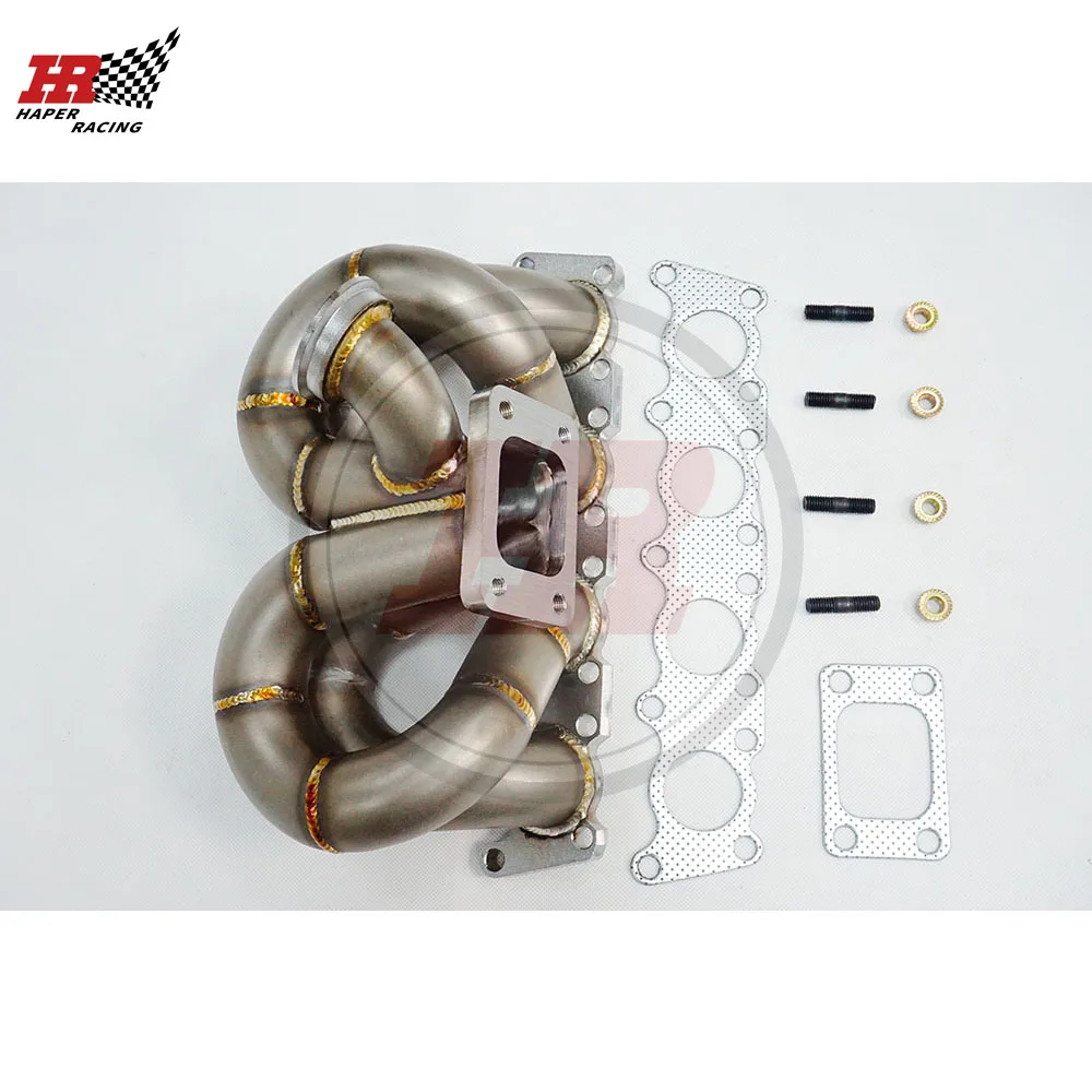 HAPER RACING 48mm OD SS304 3mm Steam Pipe T3 Turbo Manifold For AU A4 1.8L J etta Go lf  FWD 1999-2004