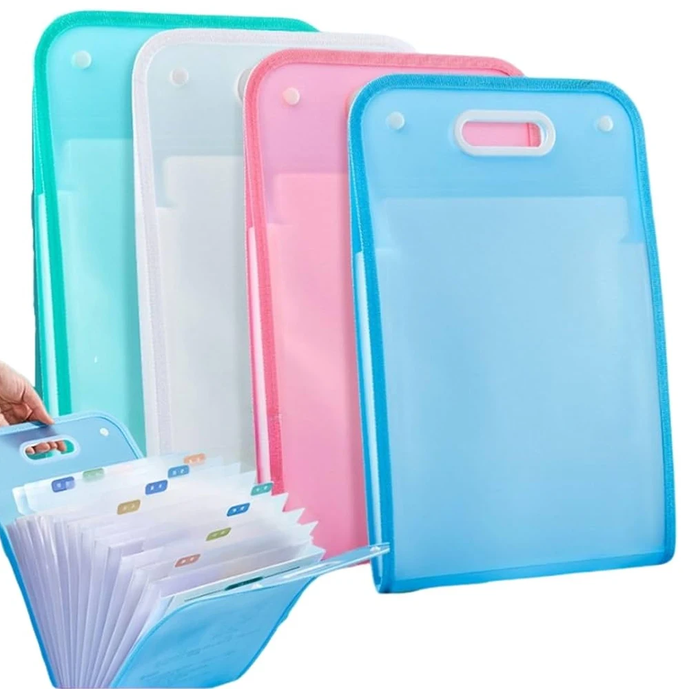 Sanfonada A4 Portfolio with Partitions Portable School Organization and Practice for Students and Professionals