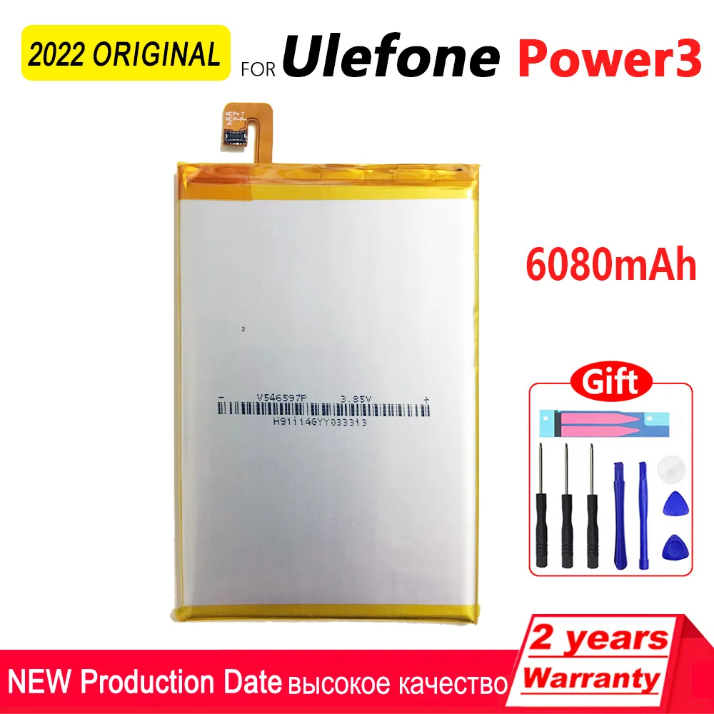 

100% Original 6800mAh Power3 Battery For Ulefone Power 3 Rechargeable Phone High quality Batteries Batteria With Tools