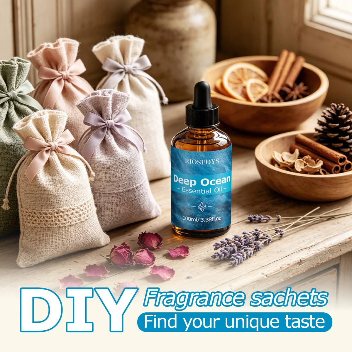 DEEP OCEAN Ätherisches Öl, Frisches Meeresduftöl für Diffusoren, Aromatherapie & DIY-Duftprodukte, Aroma von sauberem Ozean – Detail 3
