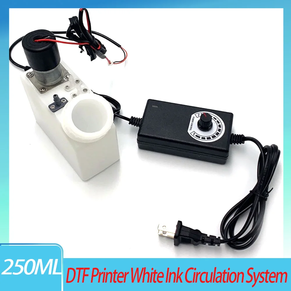 250ml DTG Printer White Ink Circulation System L1800 l805 Cartridge DTF Tank with Stirring Motor Bulk CISS Sub Inkjet Printe