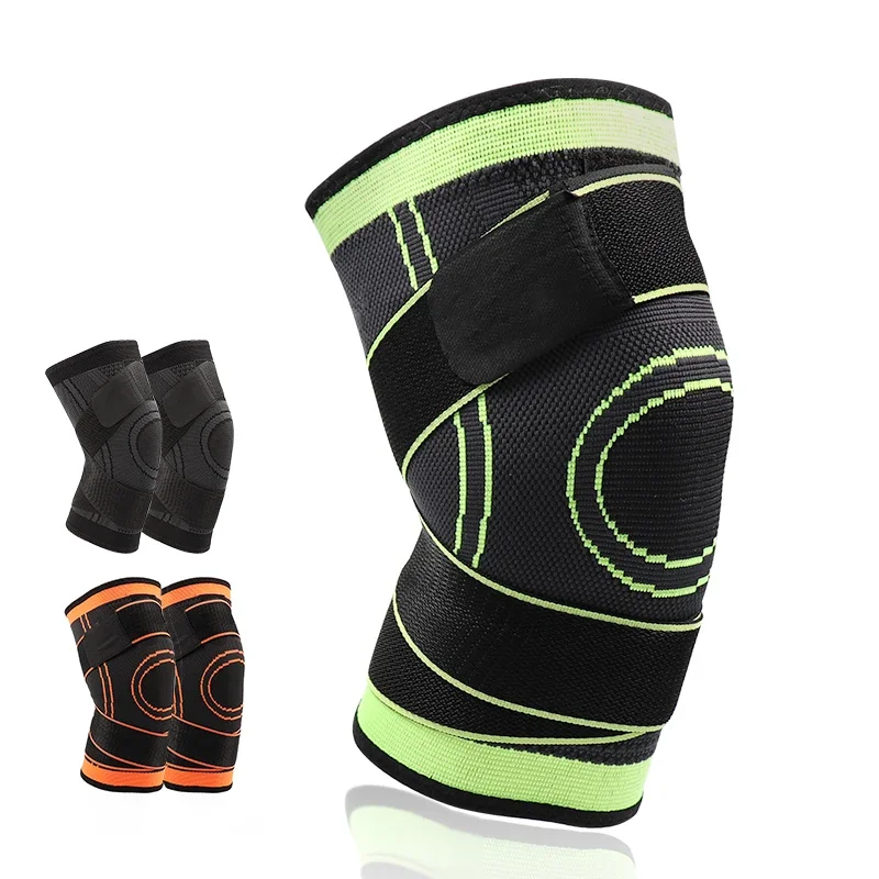 AliExpress ZMHTDREAMHUNTER 5XL basketball tennis hiking cycling knee brace support 3D weaving Pressurized Straps bandage Sports knee pads Patella Guard 1pc